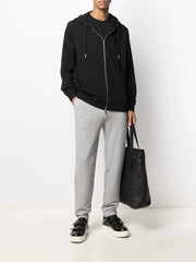 KARL LAGERFELD K EMBROIDERY ZIP-UP HOODIE