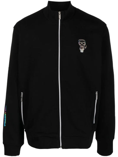 KARL LAGERFELD MINI IKONIK KARL-PATCH JERSEY CARDIGAN