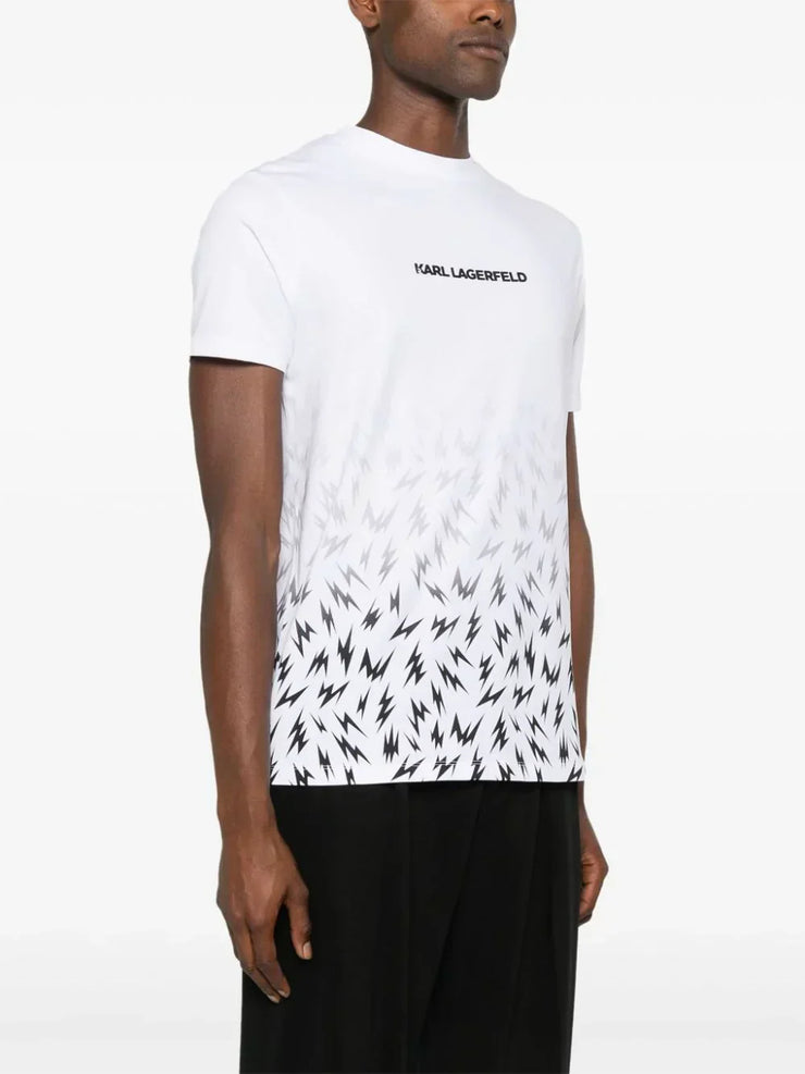 KARL LAGERFELD RUBBERISED-LOGO T-SHIRT